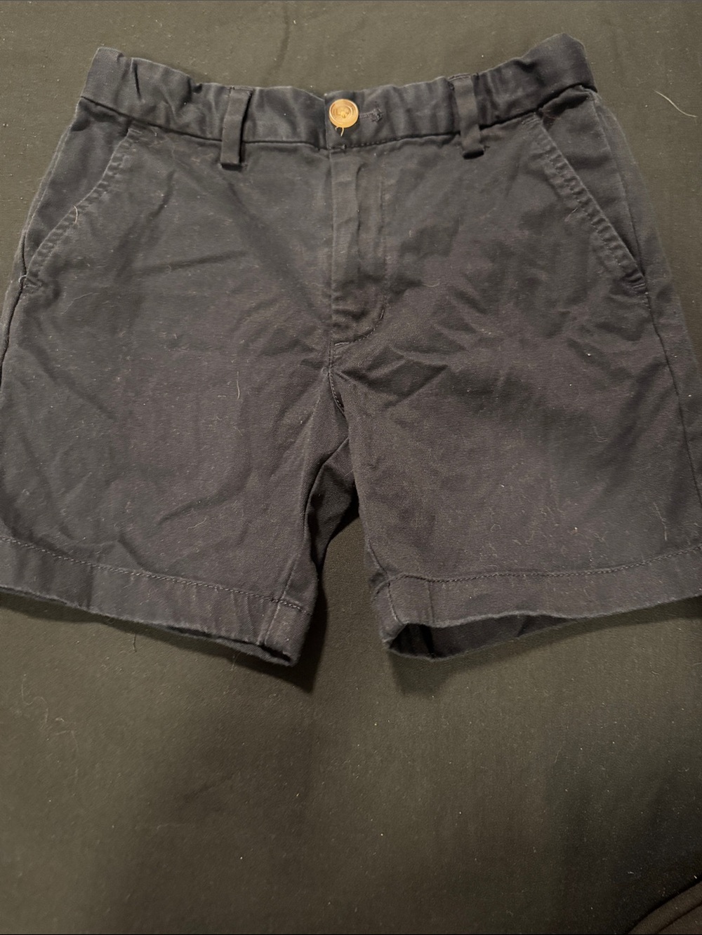 Vineyard Vines Navy Flat Front Cotton Shorts